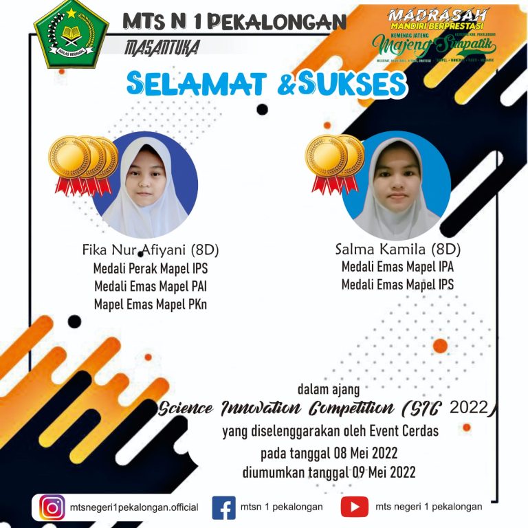 Siswa MTs N 1 Pekalongan Sabet Medali di Ajang Science Innovation Competition