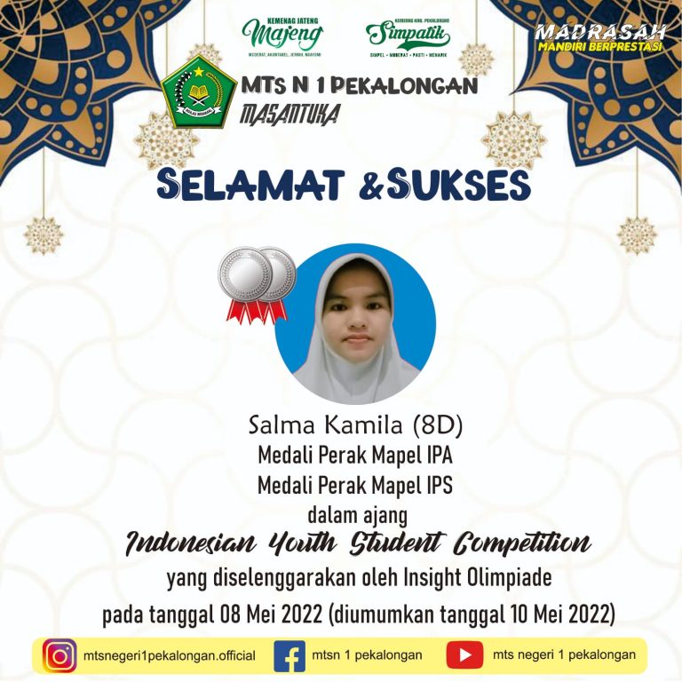 Jadi Inspirasi, Salma Kamila Raih 2 Medali Sekaligus di Ajang IYSC