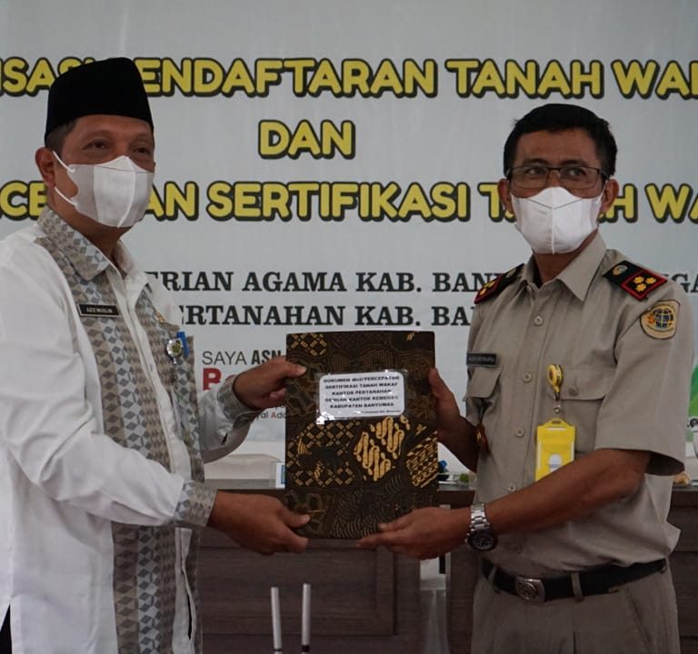 Penandatanganan MOU , Percepatan Sertifikasi Tanah Wakaf