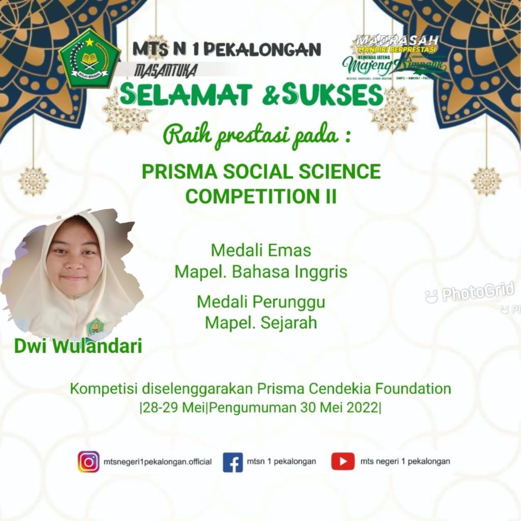 Medali Prisma Social Science Competition II – Kantor Wilayah Kementerian  Agama Provinsi Jawa Tengah