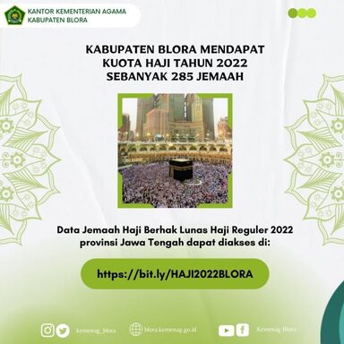 Sudah Ditetapkan! Kuota Haji Kabupaten Blora 285 Jemaah