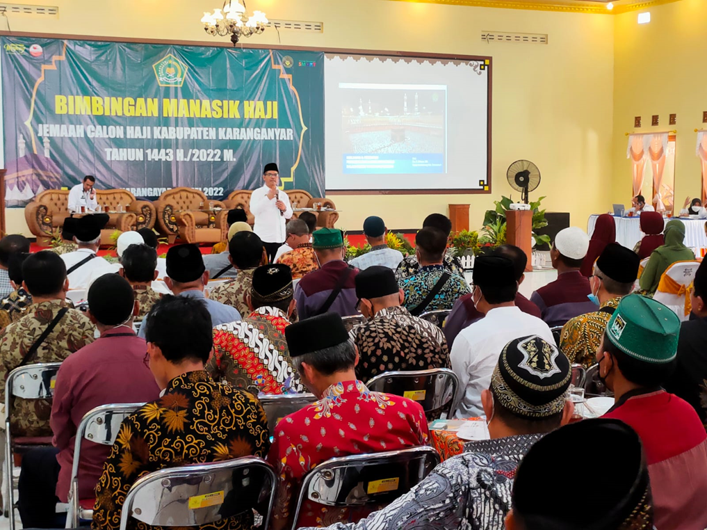 Jelang Pemberangkatan, Kemenag Karanganyar Gelar Manasik Haji Kabupaten Tahun 2022