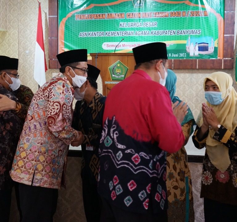 Pelepasan Calon Haji Kemenag Banyumas , Haji Sehat,Mabrur dan Berkah , Mangkat Bareng Bali Bareng