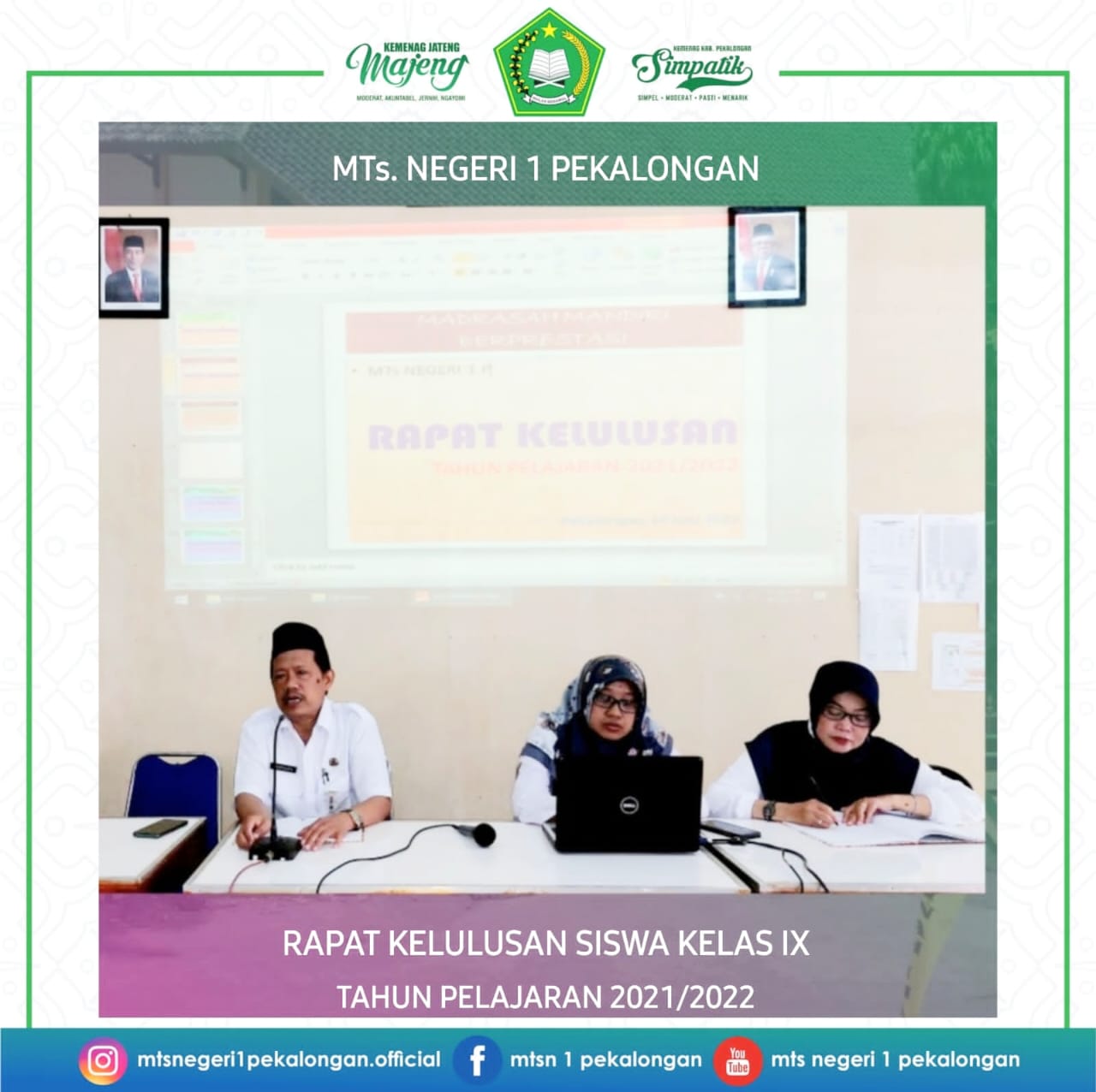 Rapat Penentuan Kriteria Kelulusan Kelas IX Tahun Pelajaran 2021/2022