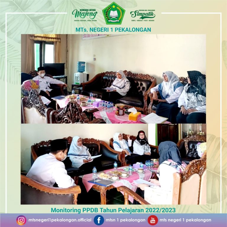 Irjen Monitoring Dan Evaluasi PPDB Tahun Pelajaran 2022/2023 di MTs N 1 Pekalongan