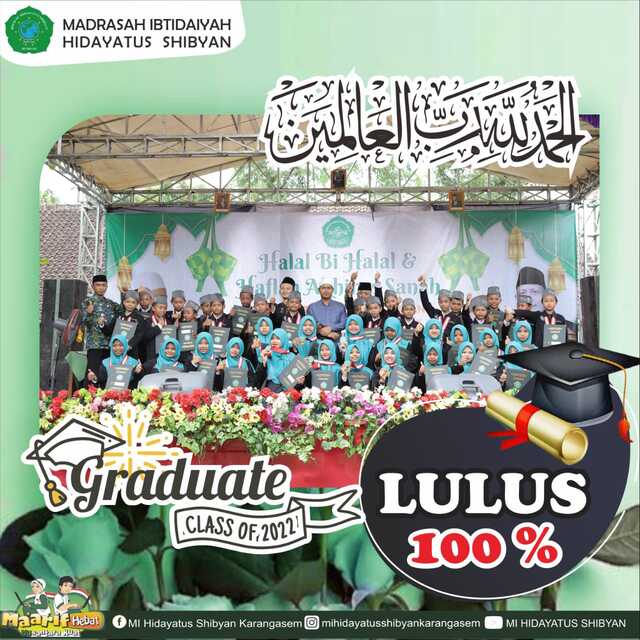 Peserta Didik MI Hidayatus Shibyan Lulus 100 %