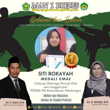 Siswi ￼MAN 1 Brebes Peraih Medali Emas Popda Eks. Karsidenan Pekalongan