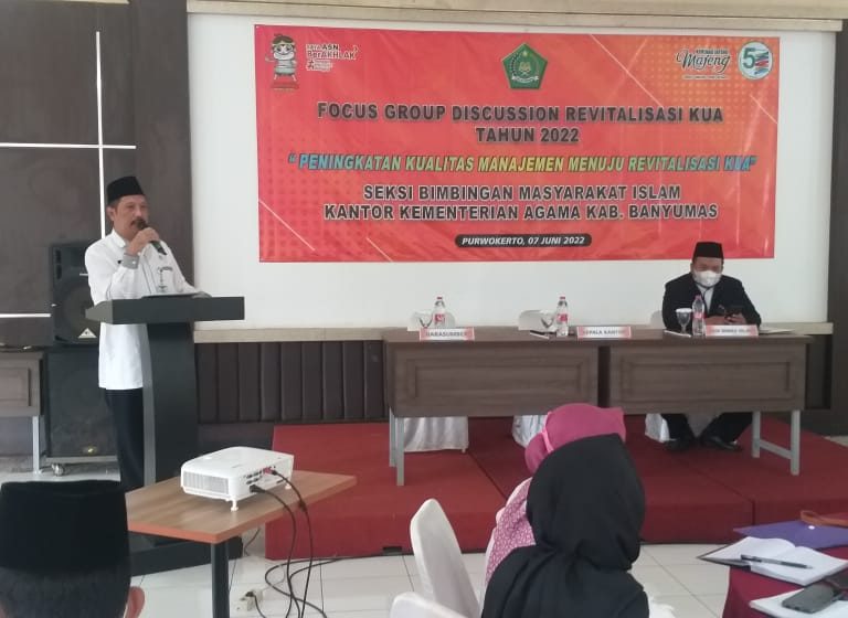 FGD Revitalisasi KUA ,”Revitalisasi bermakna Revolusi paradigma dan Resolusi Layanan”