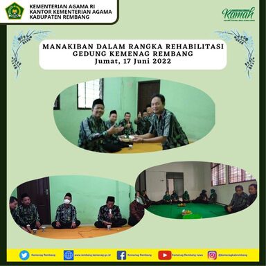 Mulai Rehabilitasi Gedung, Kemenag Rembang Gelar Manakiban