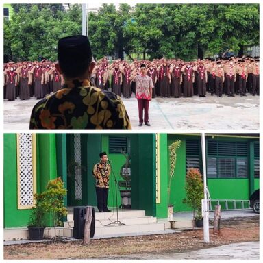 Apel Perdana, Warsan Sampaikan Pesan kepada Siswa MTsN 1 Rembang