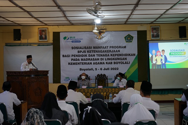 Kegiatan Sosialisasi BPJS Ketanagakerjaan kerjasama antara BPJS dan Kankemenag Kab. Boyolali