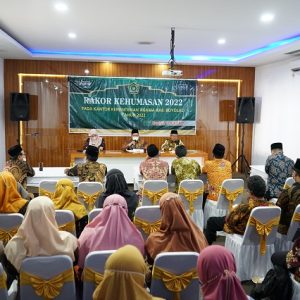 Kakankemenag Kab. Boyolali, H. Hanif Hanani dalam acara Rakor Kehumasan Tahun 2022 Kankemenag Kab. Boyolali