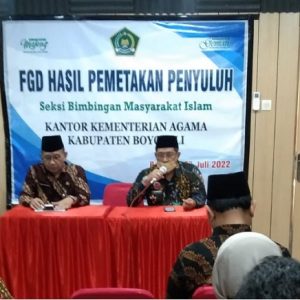 Kegiatan FGD Penyuluh Agama Islam Kankemenag Kab. Boyolali