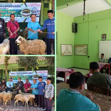 MAN 1 Banjarnegara Salurkan  Hewan Kurban
