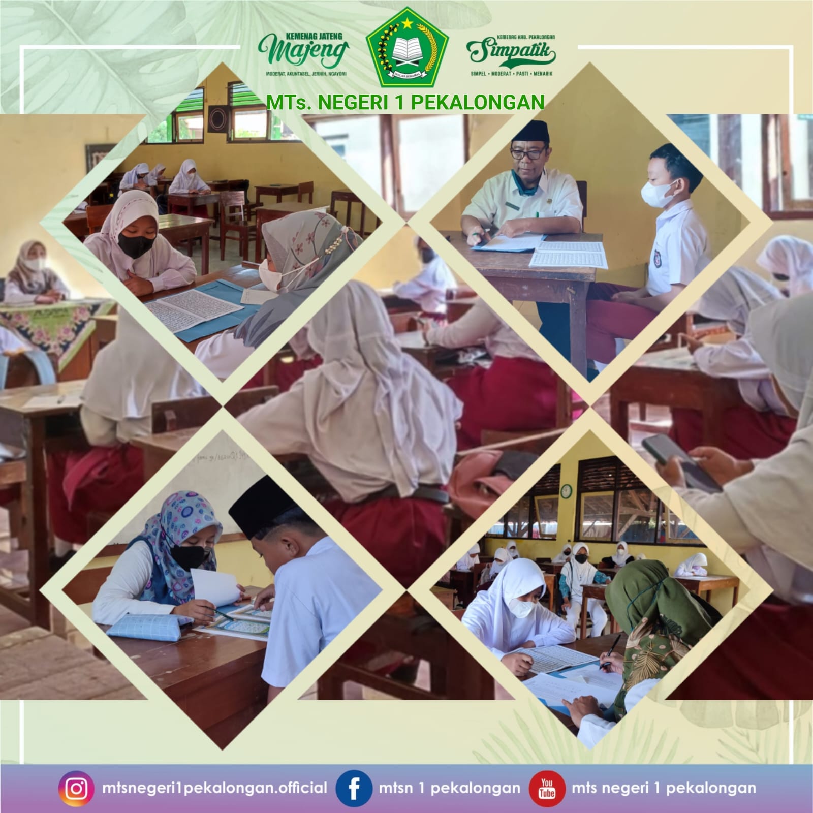 MTs. N 1 Pekalongan Lakukan Uji Kompetensi Bagi Peserta Didik Baru