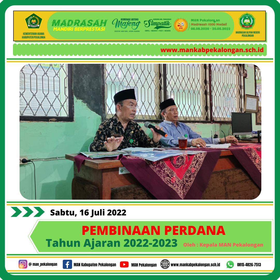 Pembinaan Perdana Guru dan Pegawai Tahun Pelajaran 2022/2023