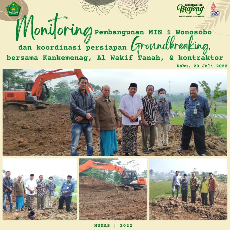 Monitoring dan Koordinasi Persiapan Groundbreaking Gedung MIN Wonosobo