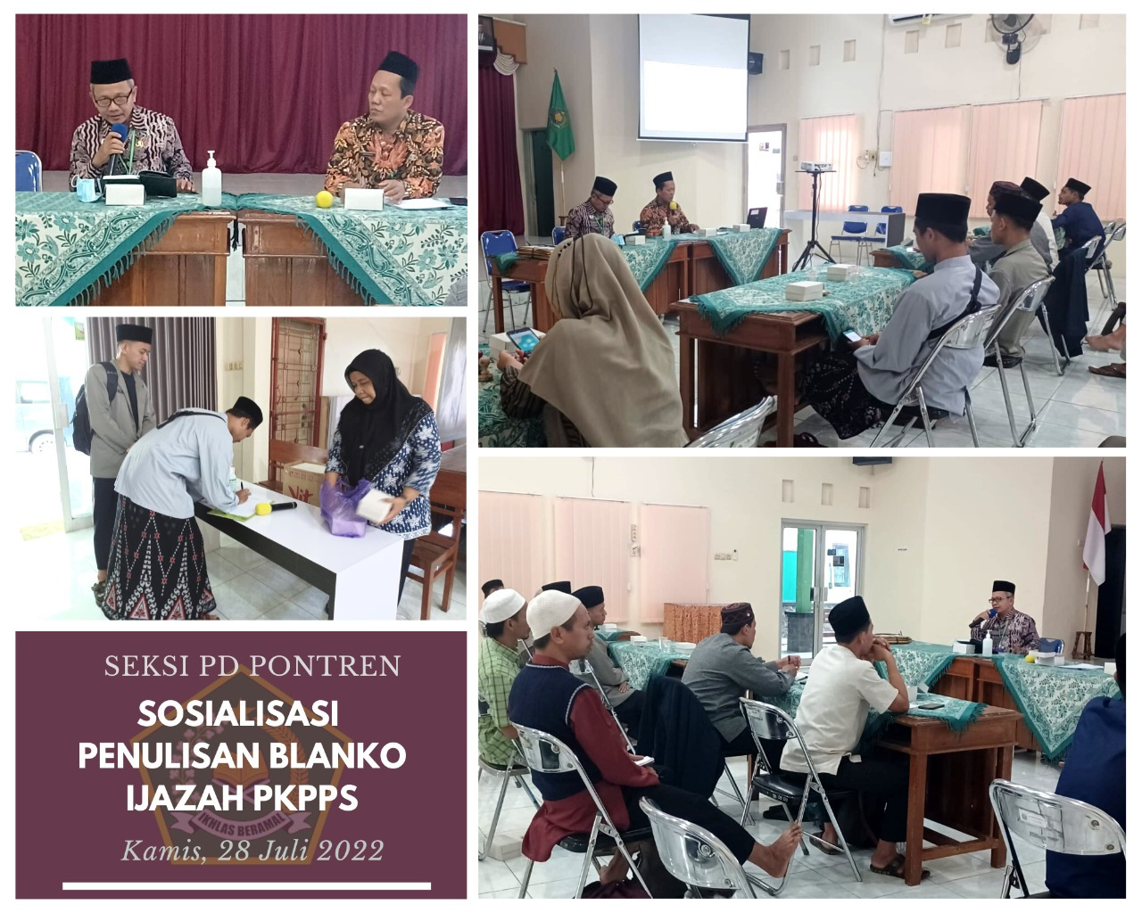 Rakor Sosialisasi Penulisan & Penyerahan Blangko Ijazah PK PPS Tahun Pelajaran 2021/2022