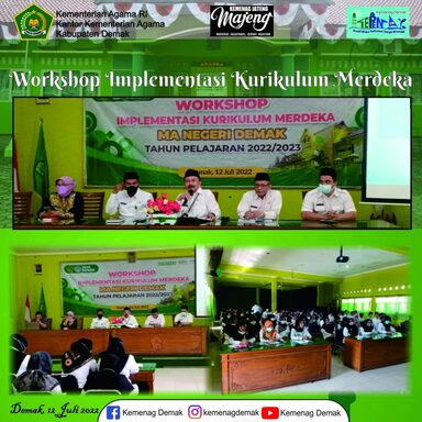 Jelang Tahun Pelajaran Baru, Bekali Guru MA Dengan Workshop Implementasi Kurikulum Merdeka