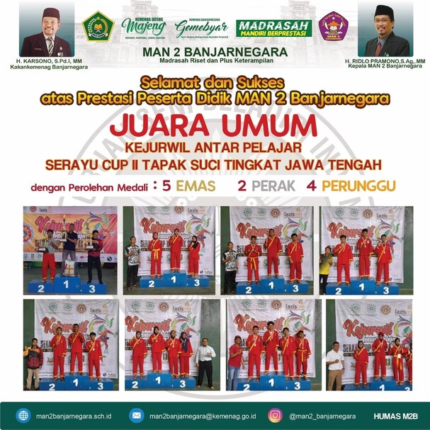 Luar Biasa, Kontingen MAN 2 Banjarnegara Juara Umum Kejurwil Antar Pelajar