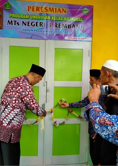 Jadi Kelas Unggulan, MTsN 3 Rembang Luncurkan Kelas Bilingual