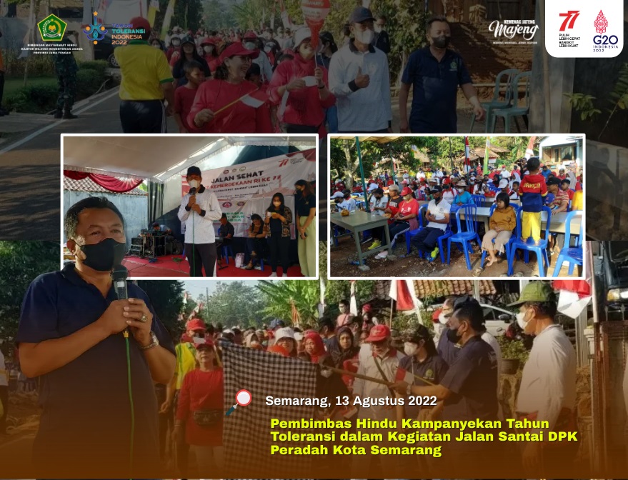 Pembimas Hindu Kampanyekan Tahun Toleransi dalam Kegiatan Jalan Santai DPK Peradah Kota Semarang