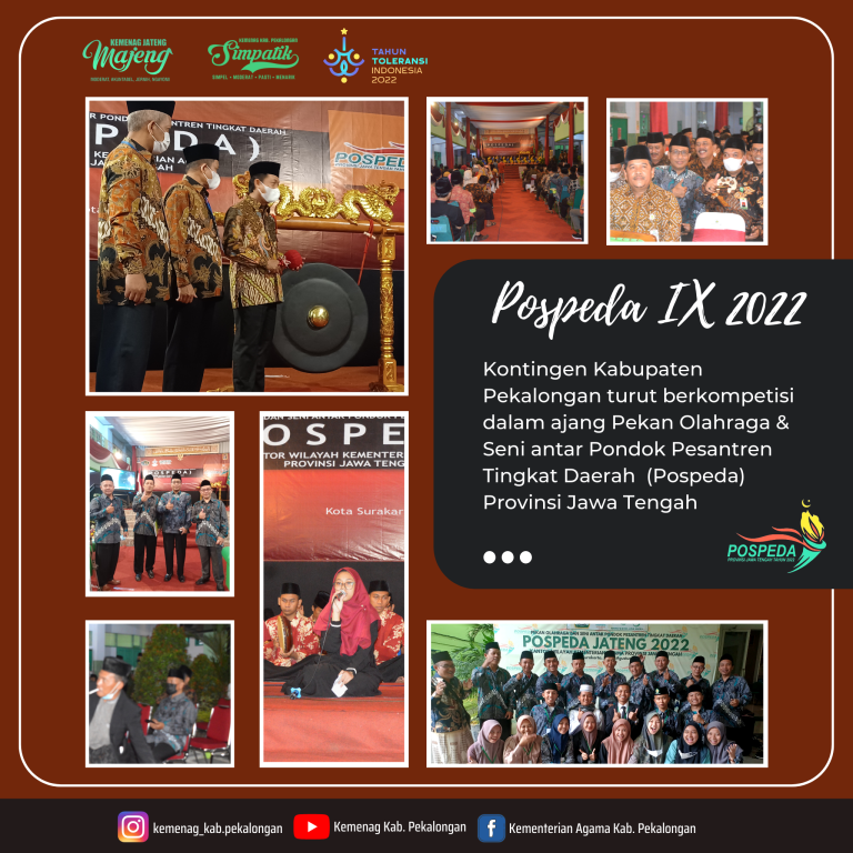 Kabupaten Pekalongan Kirimkan Kontingen Pada POSOEDA IX Tingkat Prov. Jateng