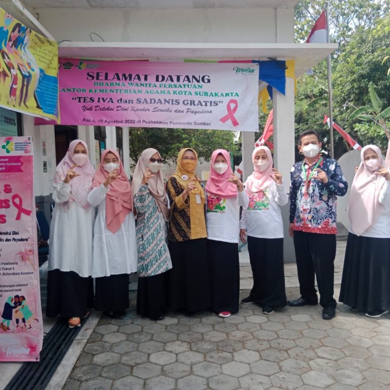 Pencegahan dini kanker servik dan kanker payudara, DWP Kemenag Kota Surakarta gelar tes IVA dan Sadanis