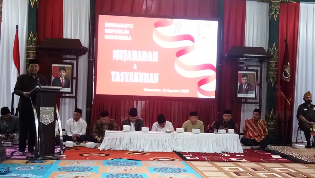 Mujahadah dan Tasyakuran Peringatan HUT RI Ke 77 Kabupaten Wonosobo