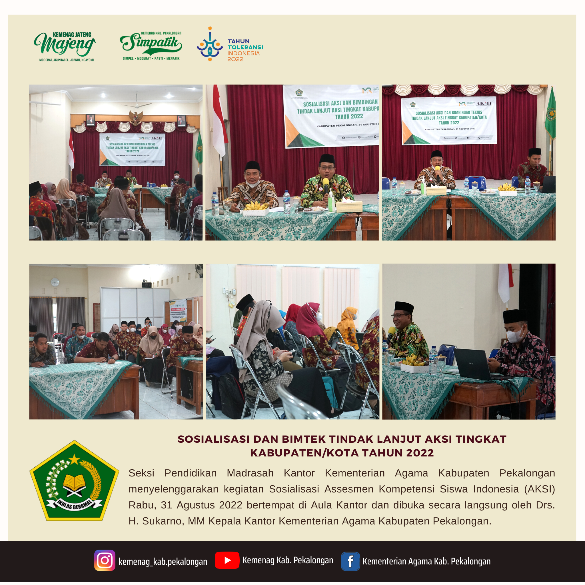 Sosialisasi Aksi & Bimtek Tindak Lanjut Aksi Tingkat Kbupaten/Kota Tahun 2022