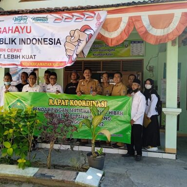 Proses Hibah Tanah KUA Kaliori Diawali dengan Ukur Tanah