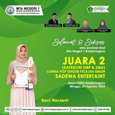 Lantunkan Simfoni Raya Indonesia, Siswa Madtsansa Rebut Juara 2 Lomba Pop Singer Pelajar Umum Sadewa Entertainment