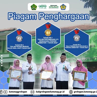 Kemenag Grobogan Sabet 3 Penghargaan dari KPPN Pratama