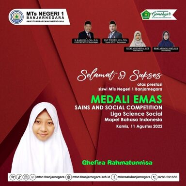 Raih Medali Emas Bahasa Indonesia, Ghefira: Semakin Bersemangat!