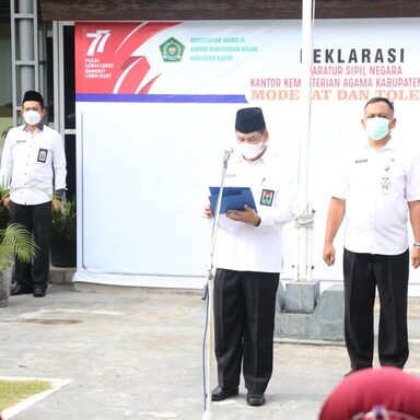 Deklarasi ASN Kemenag Klaten Moderat dan Toleran, Upaya Memperkuat Kerukunan