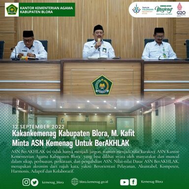 M. Kafit Lakukan Pembinaan Kepada ASN Kantor Kementerian Agama Kabupaten Blora