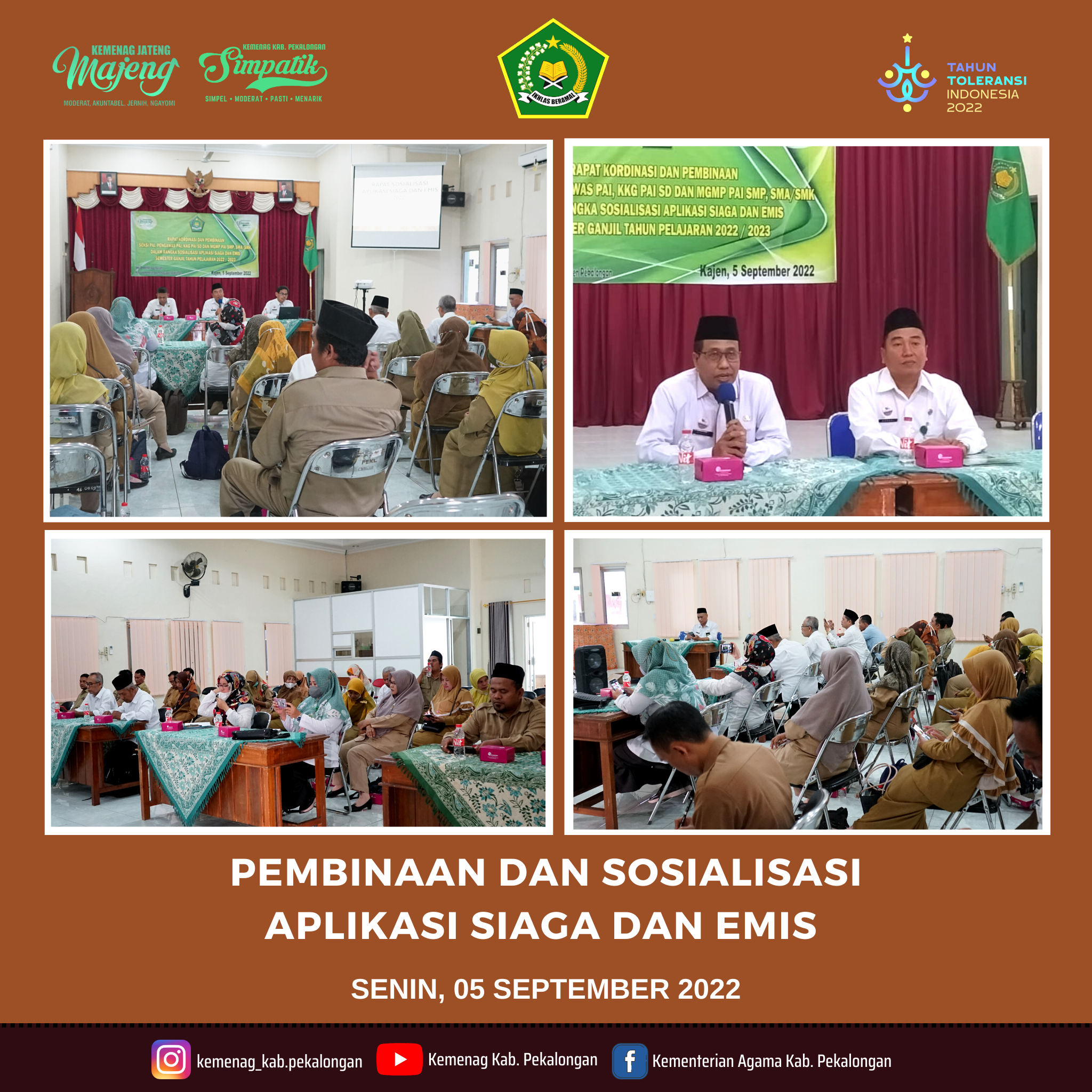 Kemenag Gelar Pembinaan Dan Sosialisasi Aplikasi Siaga Dan MIS PAIS
