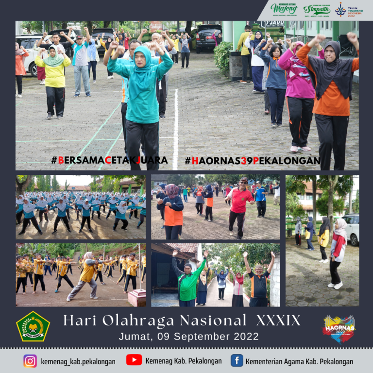 Memperingati HAORNAS 2022, Kemenag Kab.Pekalongan Gelar Olahraga Bersama