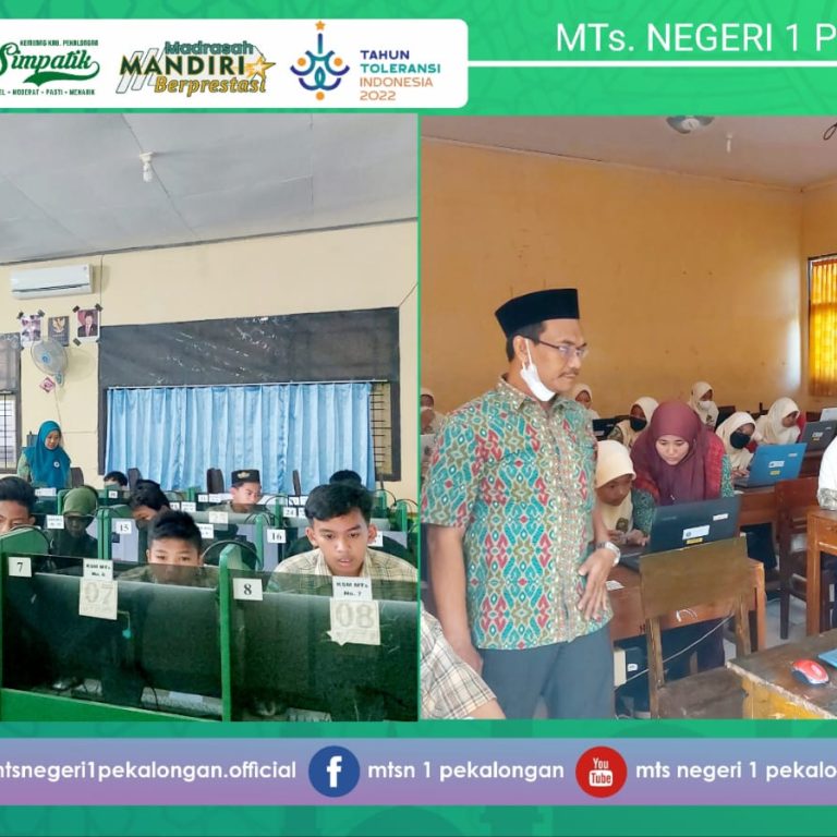Peserta Didik Kelas VIII MTs N 1 Pekalongan Ikuti Gladi ANBK 2022