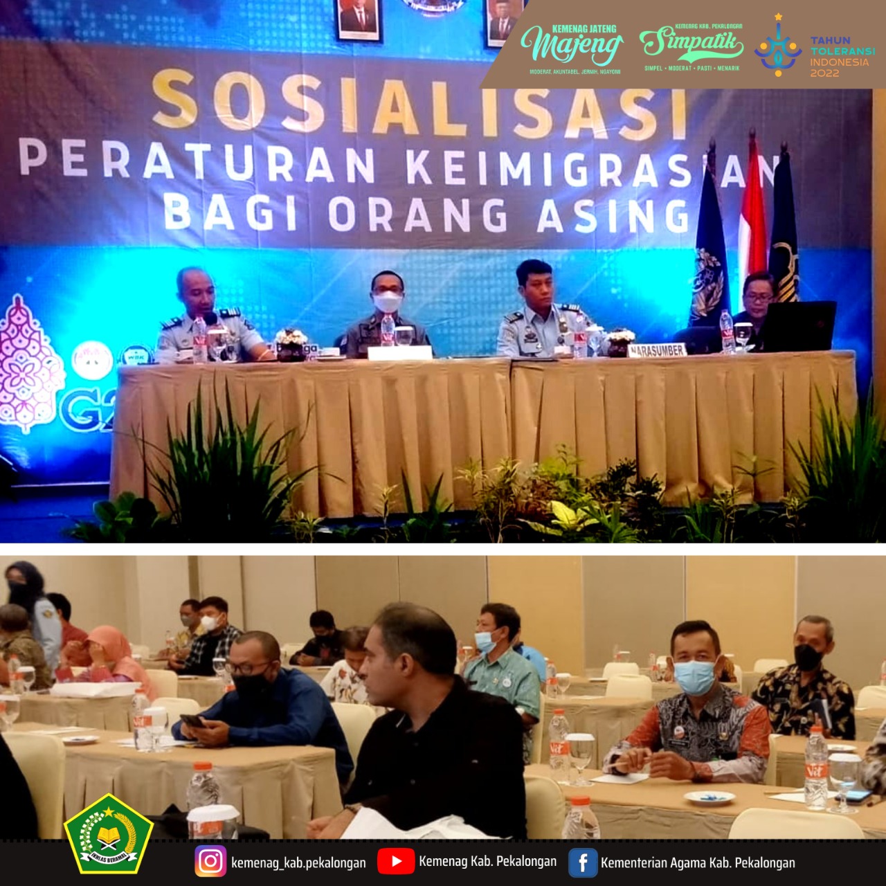 Implementasi Peraturan Terbaru, Kemenag Kab. Pekalongan Ikuti Sosialiasi Peraturan Keimigrasian Bagi Orang Asing