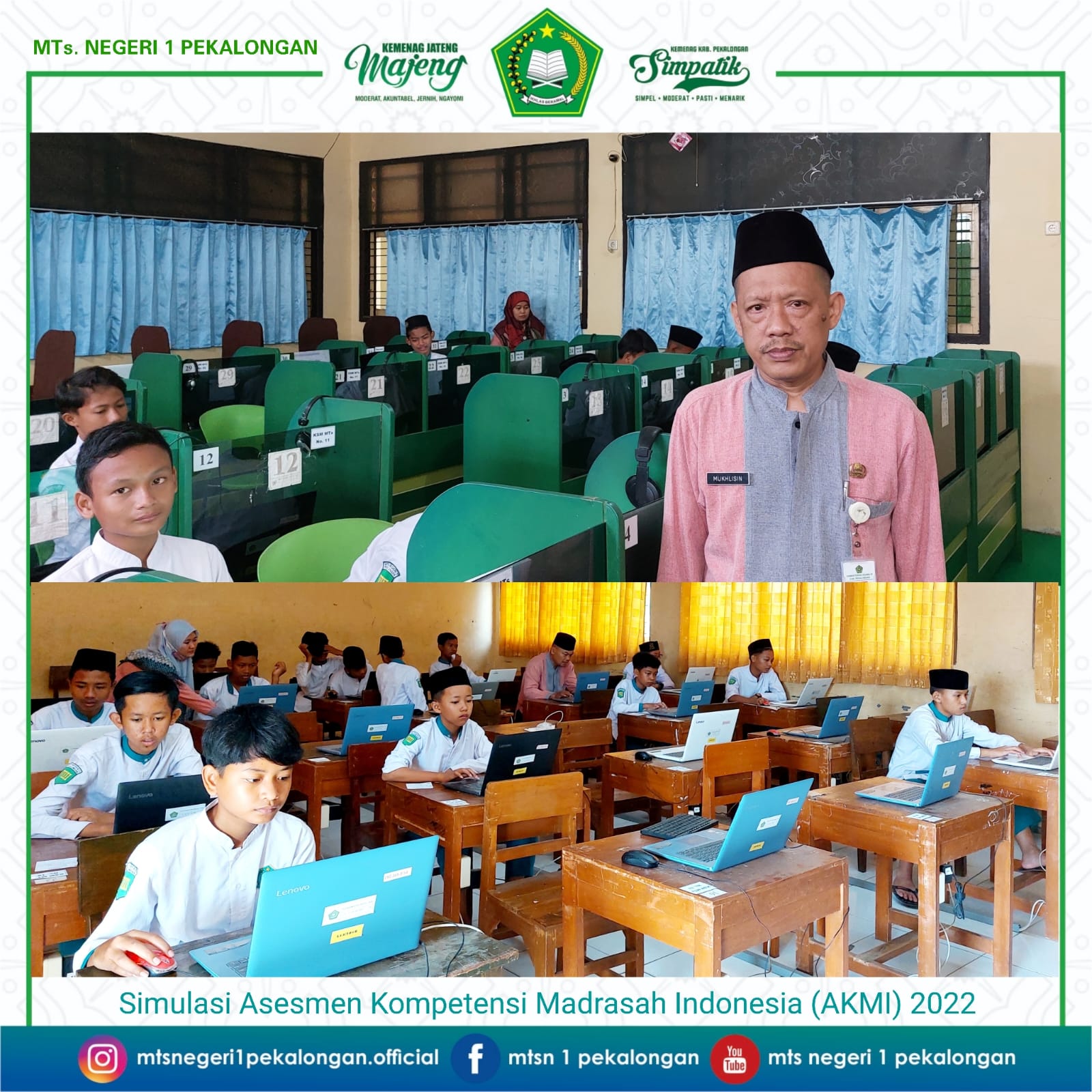 Jelang Pelaksanaan AKMI 2022, MTs N 1 Pekalongan Gelar Gladi Bersih