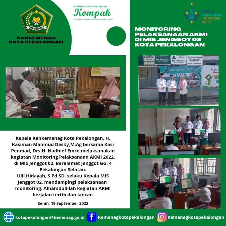Kakankemenag Kota Pekalongan : Madrasah Harus Berani Berinovasi Untuk Melakukan Berbagai Lompatan