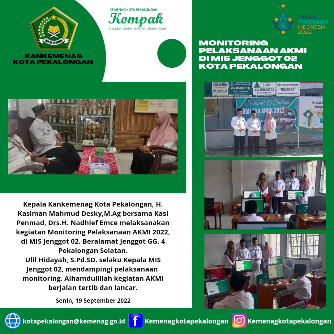 Kakankemenag Kota Pekalongan : Madrasah Harus Berani Berinovasi Untuk Melakukan Berbagai Lompatan