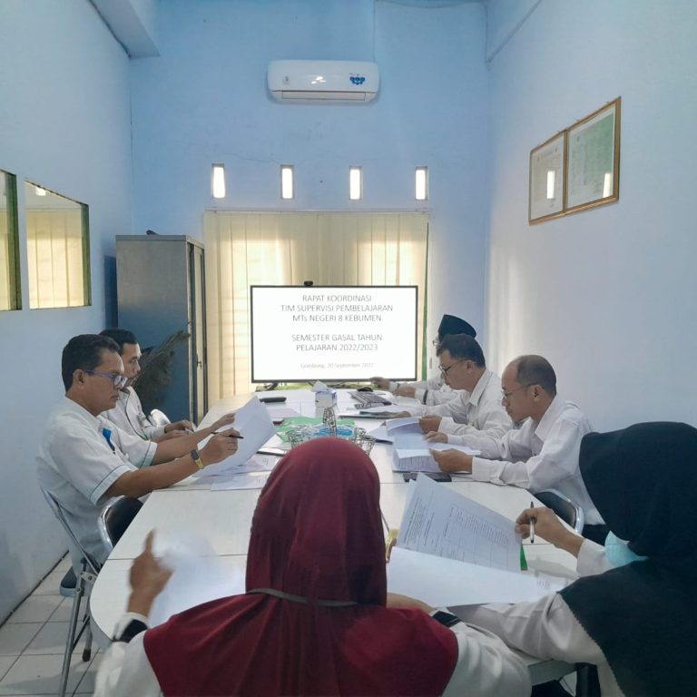 Persiapan Supervisi Guru, MTs Negeri 8 Kebumen Adakan Rakor