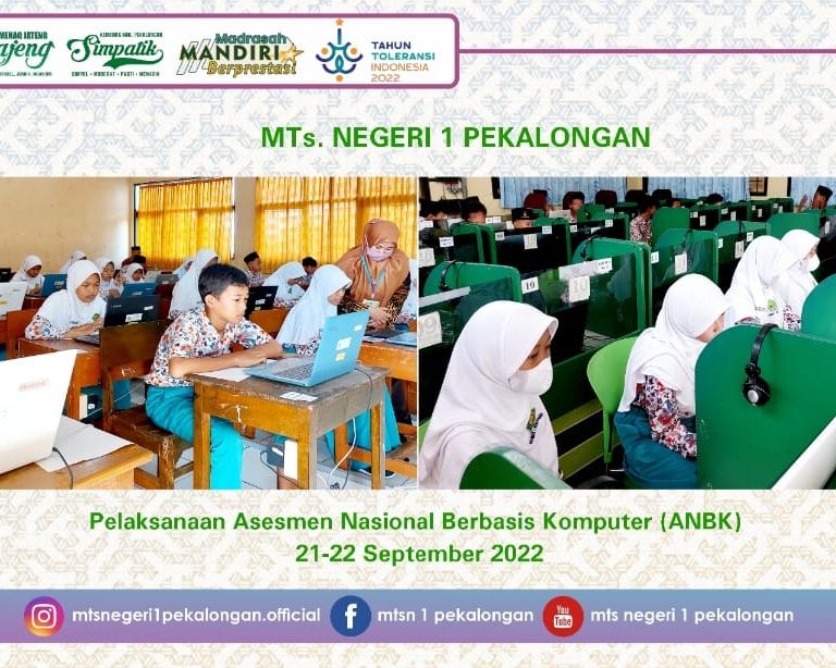 Pelaksanaan ANBK MTsN 1 Pekalongan Tahun 2022.