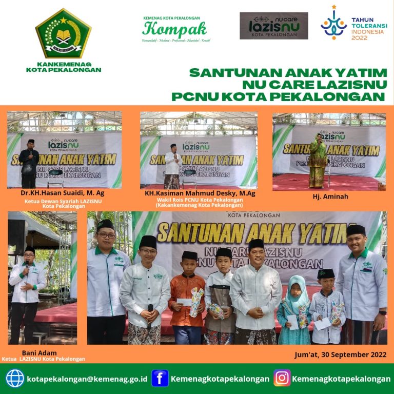 NU Care Lembaga Amil Zakat Infaq dan Shodaqoh Kota Pekalongan Gelar Acara Santunan Anak Yatim