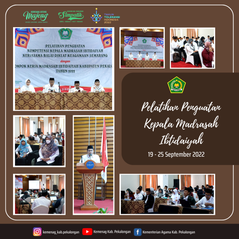 Kerjasama dengan BDK Semarang, KKMI Kabupaten Pekalongan Selenggarakan Pelatihan Penguatan Kepala Madrasah Ibtidaiyah