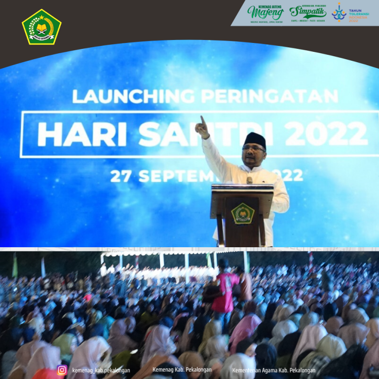 Usai Resmikan UIN KH. ABdurahman Wahid Pekalongan, Menag Launching Peringatan Hari Santri 2022