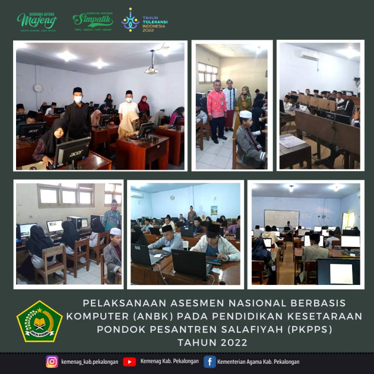Kemenag Pantau ANBK PKPPS, Pelaksaan ANBK Kab Pekalongan Berjalan Lancar dan Sesuai Jadwal