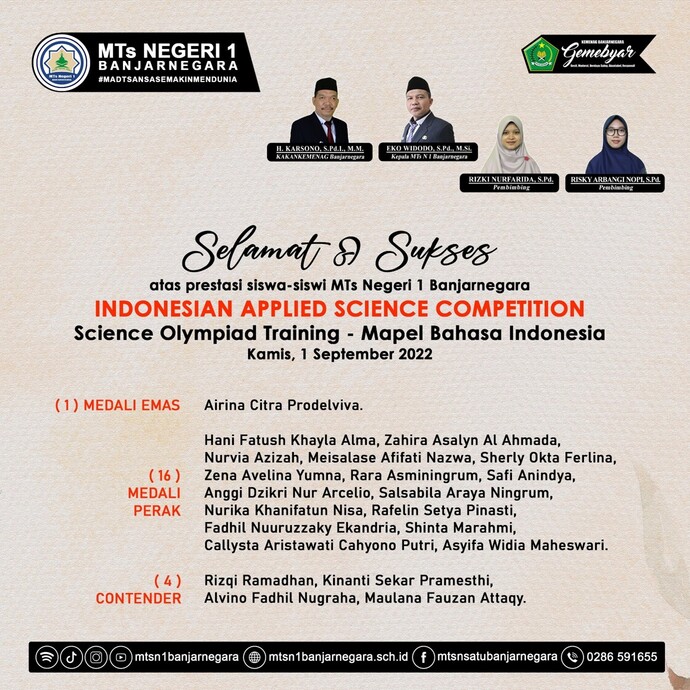 Kembali Rebut Emas, Airina Citra Prodelviva Bersinar Di Ajang Indonesian Applied Science Competition